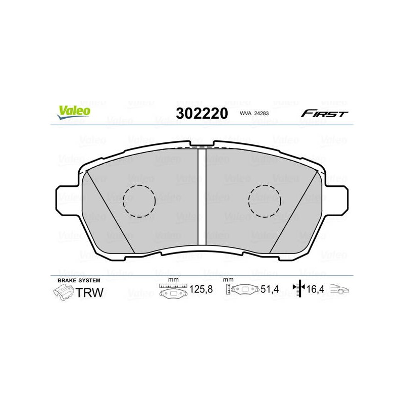 PLAQ FREIN FIRST FORD FIESTA VI VII