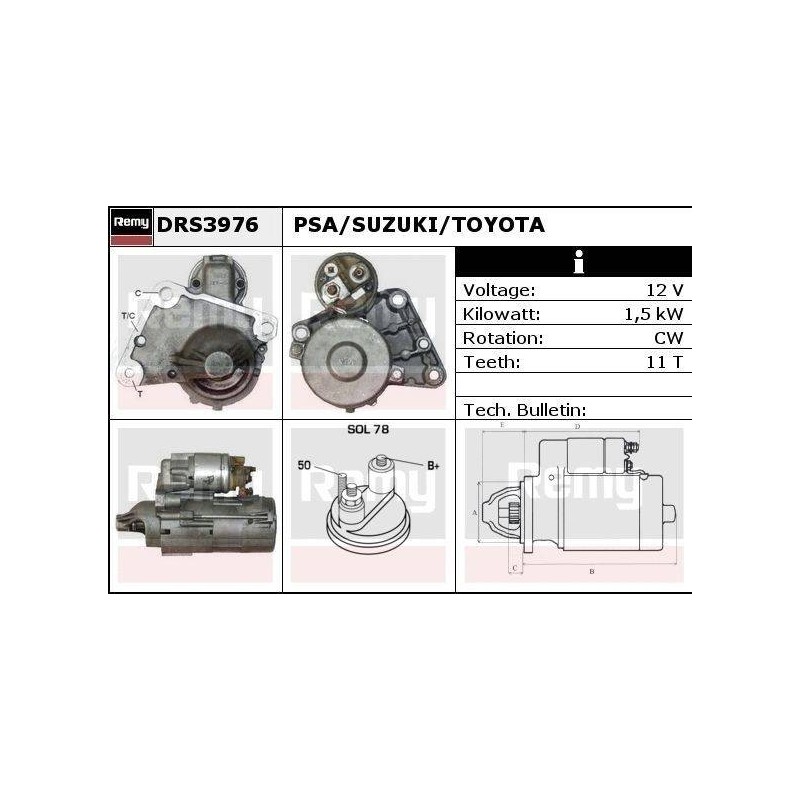 DEMARREUR - REMY REMANUFACTURED - C