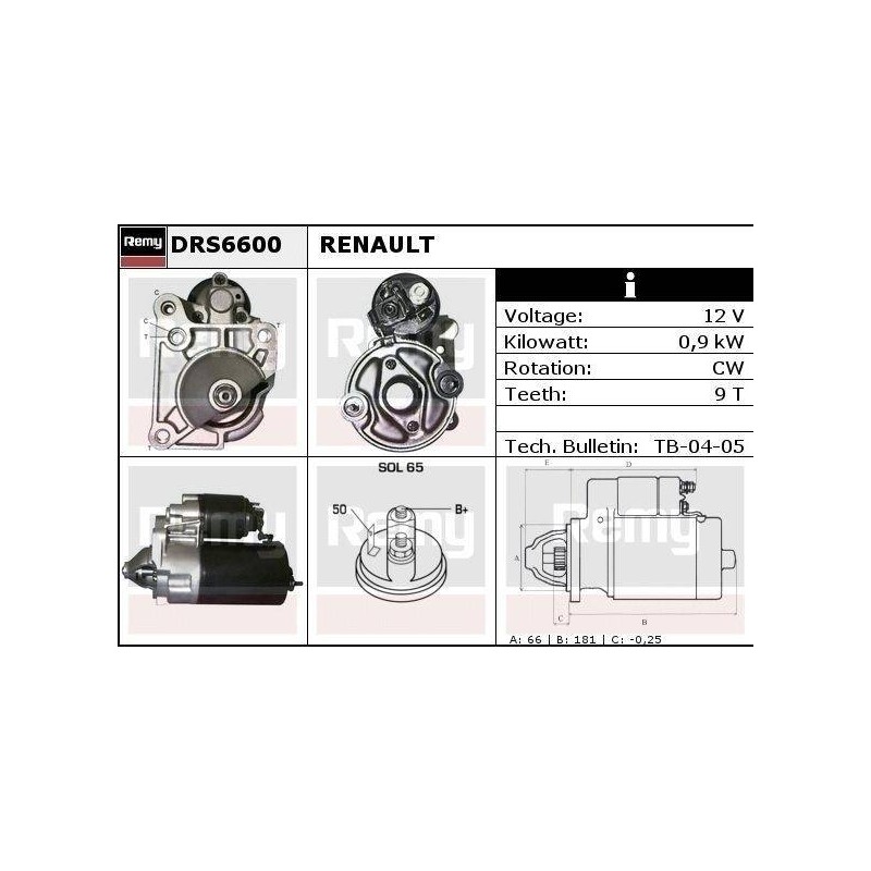 DEMARREUR - REMY REMANUFACTURED - R