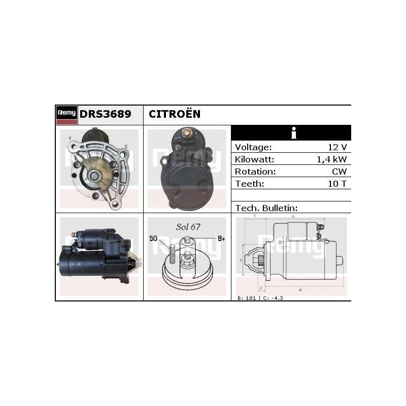 DEMARREUR - REMY REMANUFACTURED - C