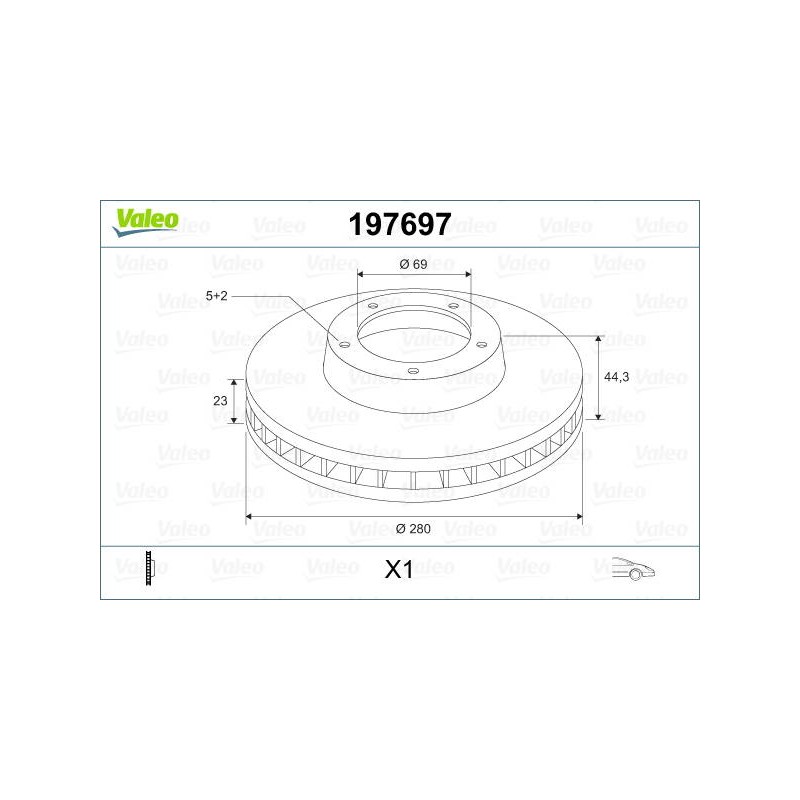 DISQ FREIN X2 HYUNDAI I30 2012 FR