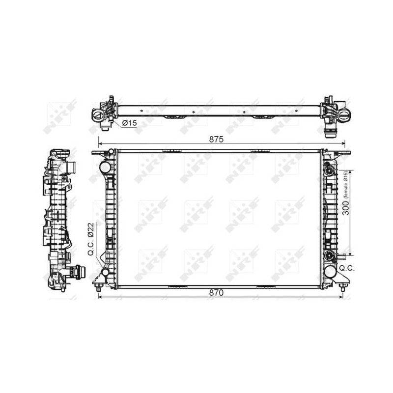 RAD AUDI Q5 3.0D 09- RADIATORS ALU