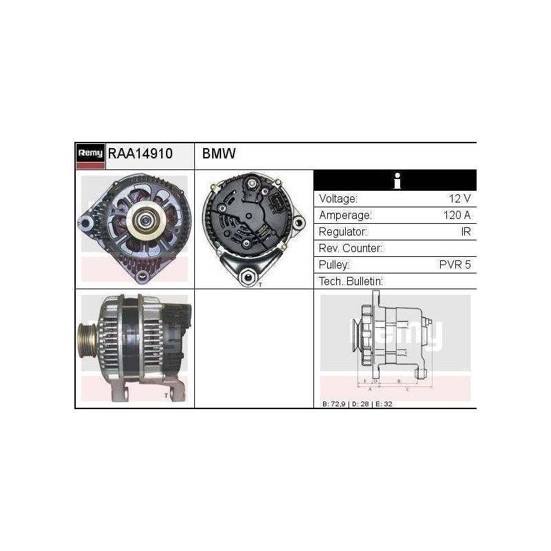 ALTERNATEUR - REMY SMART - BMW