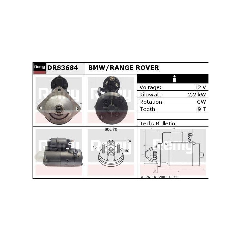 DEMARREUR - REMY REMANUFACTURED - B