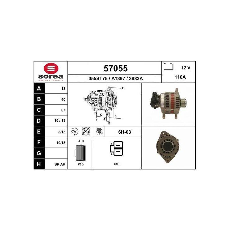 ALTERNATEUR VL / ASTRA - 1.7 CDTI