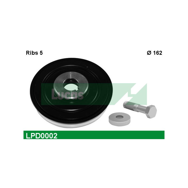 A - LUCAS DAMPER PULLEY WITH SCREW + NOT