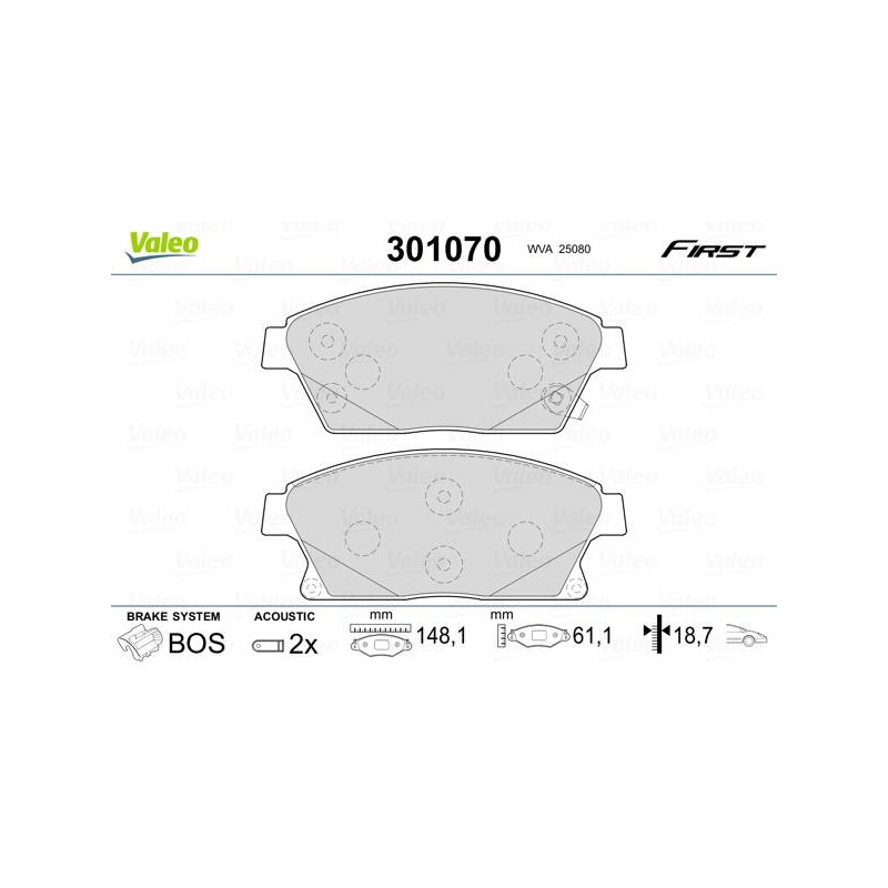 PLAQ FREIN FIRST CHEVROLET CRUZE