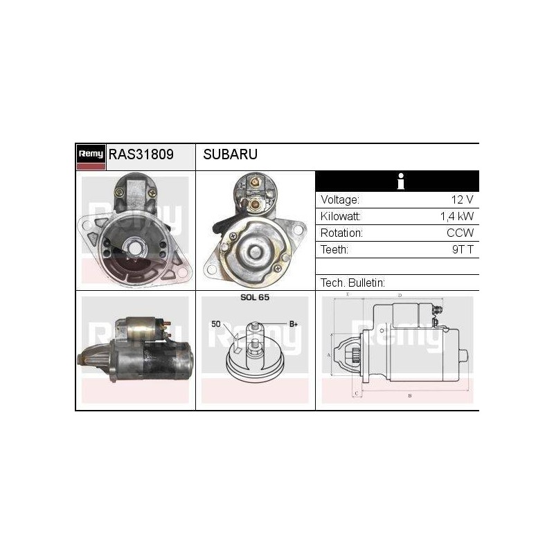 DEMARREUR - REMY SMART - SUBARU