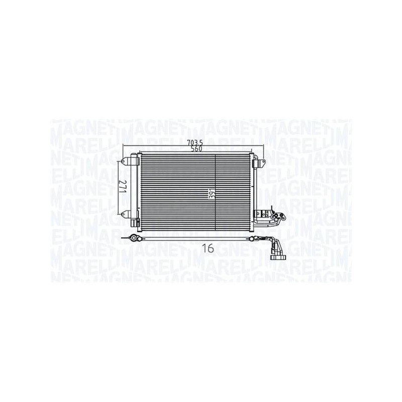 CONDENSEUR POUR VW GOLF IV/V/VI