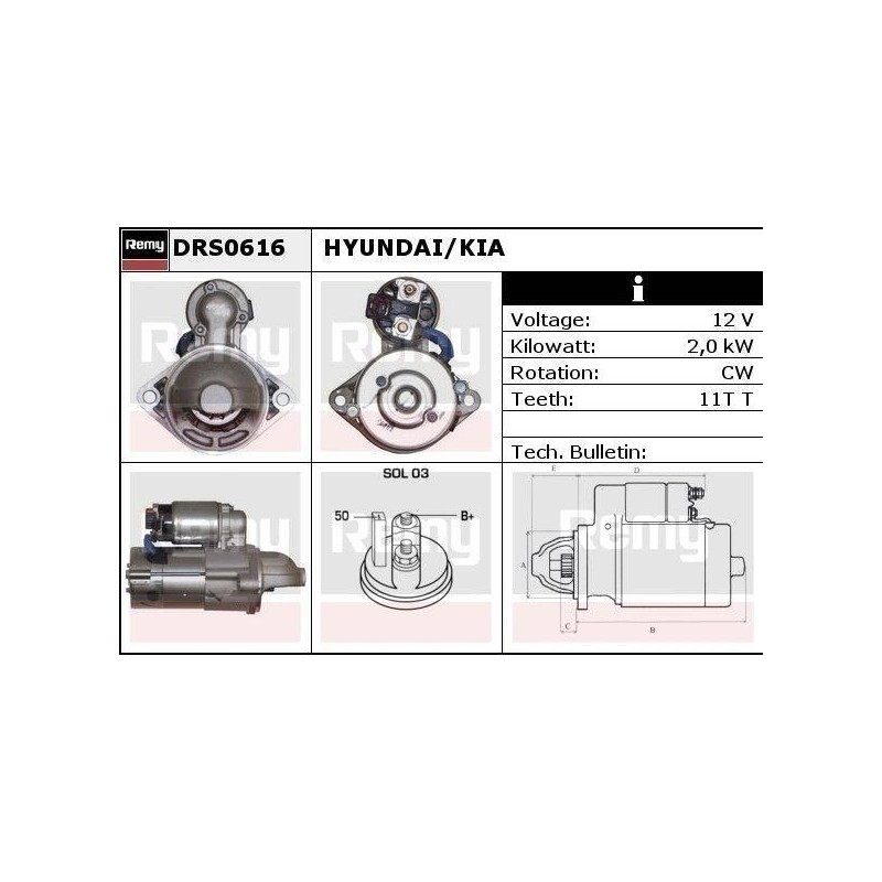 DEMARREUR - REMY REMANUFACTURED - H