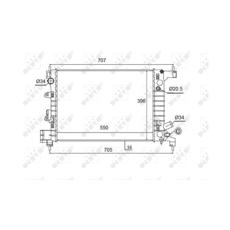 RAD CHEVROLET AVEO 1.2 11- RADIATOR