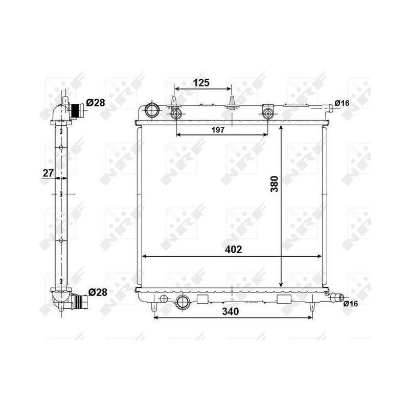 RAD CITROEN C3 1.4D 02- RADIATORS A