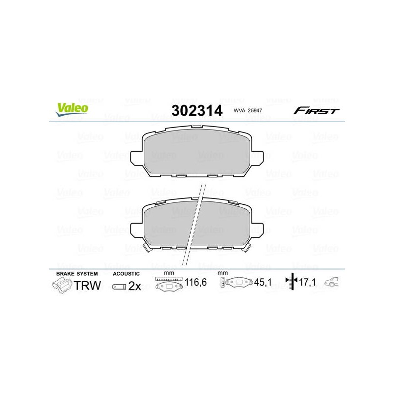 PLAQ FREIN FIRST HONDA HR-V II 07.1