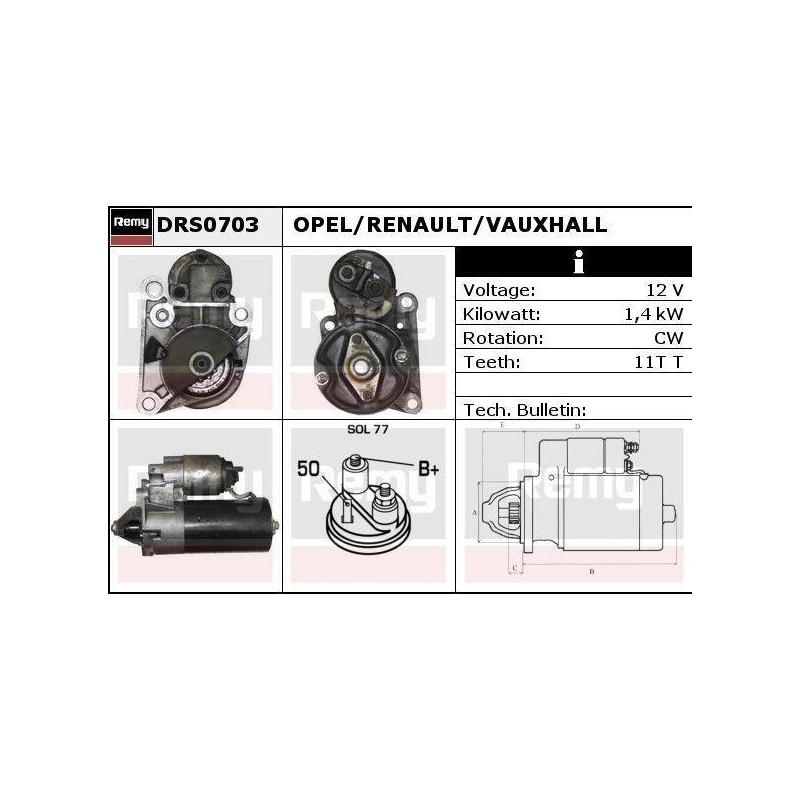 DEMARREUR - REMY REMANUFACTURED - O