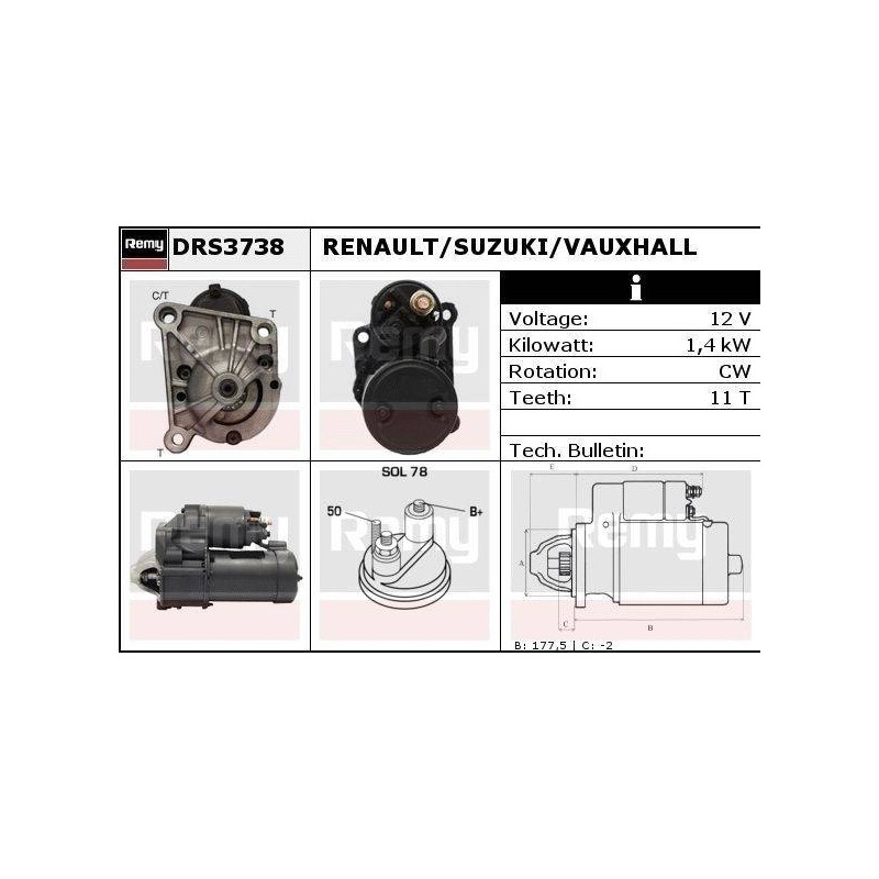 DEMARREUR - REMY REMANUFACTURED - D