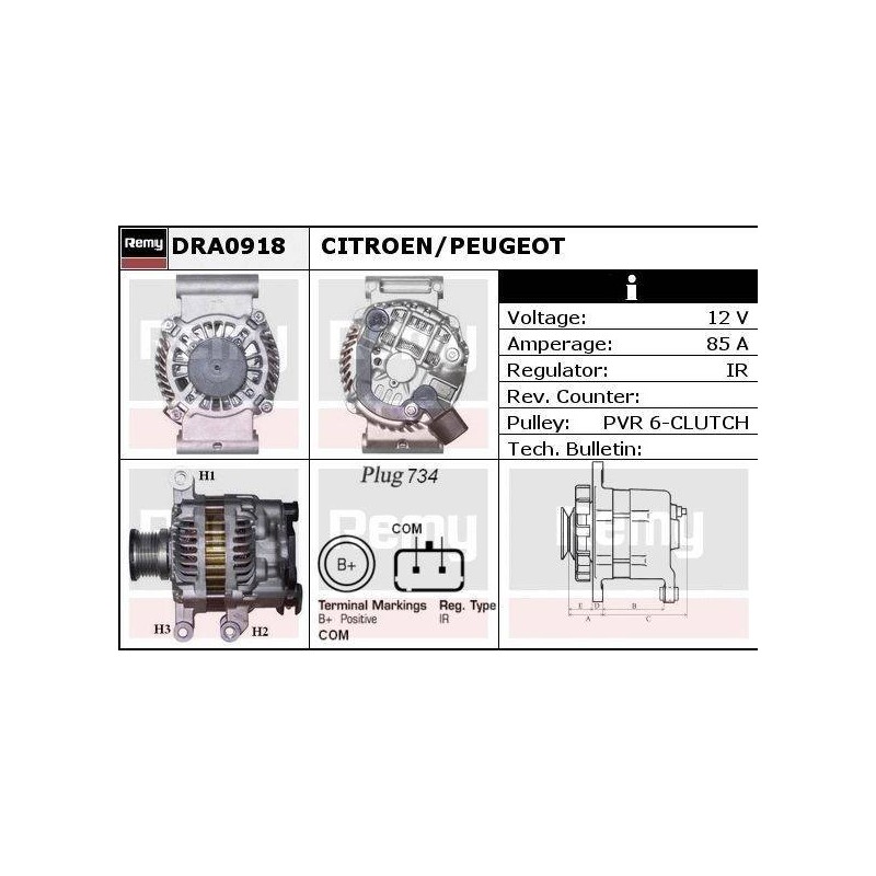 ALTERNATEUR - REMY REMANUFACTURED -