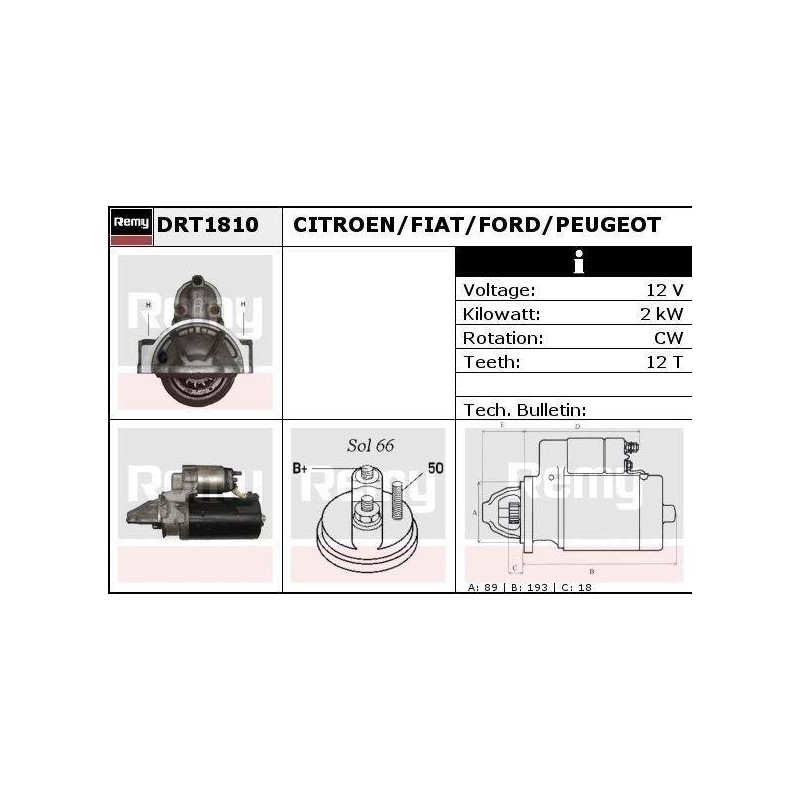 DEMARREUR - REMY REMANUFACTURED - C