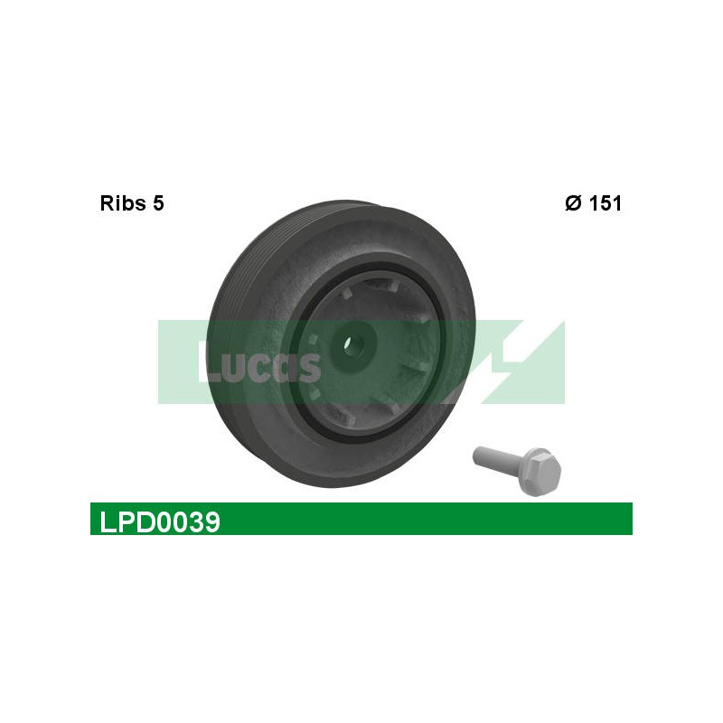 LUCAS DAMPER PULLEY WITH SCREW + NOTICE