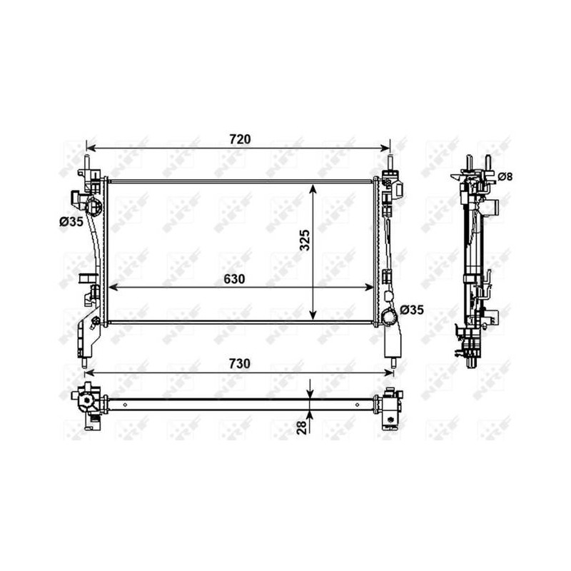 RAD CITROEN NEMO 1.4D 08- RADIATORS