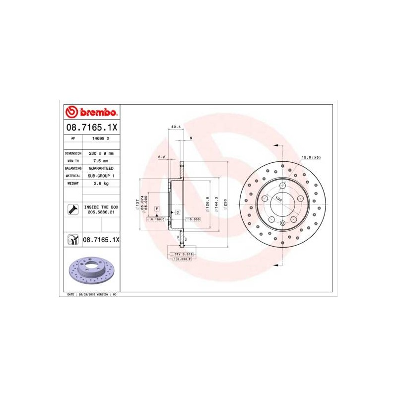 DISQUE DE FREIN XTRA