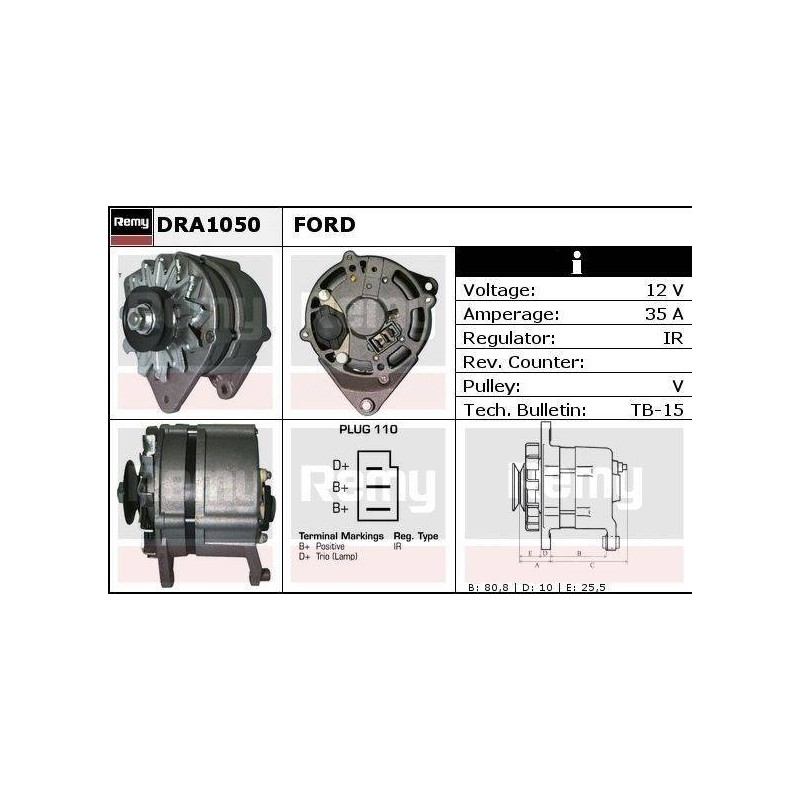 ALTERNATEUR - REMY REMANUFACTURED -