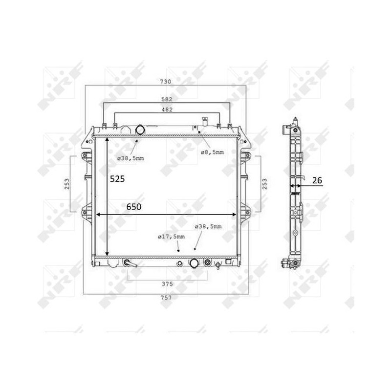 RAD TOYOTA HILUX 3.0D 05- RADIATORS