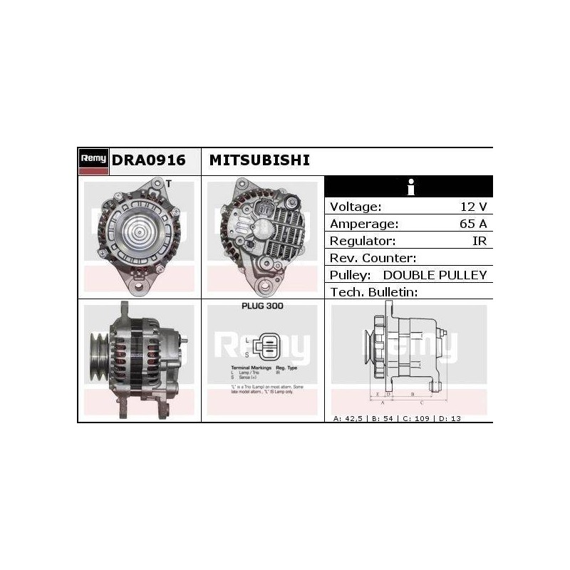 ALTERNATEUR - REMY REMANUFACTURED -