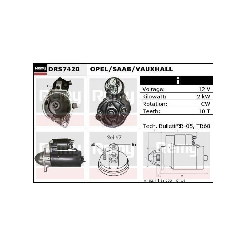 DEMARREUR - REMY REMANUFACTURED - O