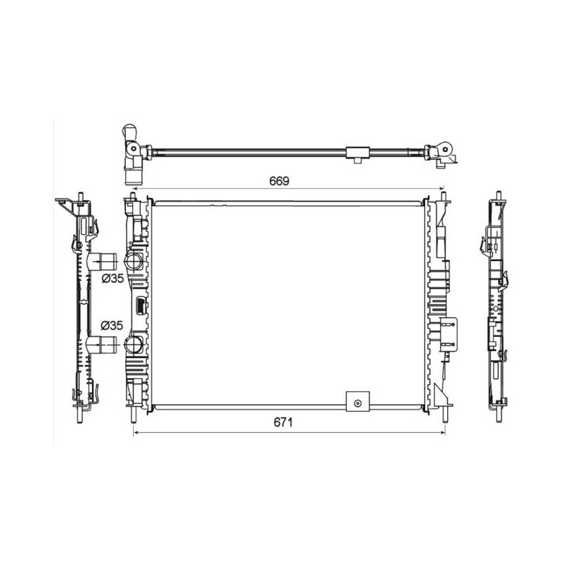 RAD NISSAN QASHQAI 2.0 07- RADIATOR