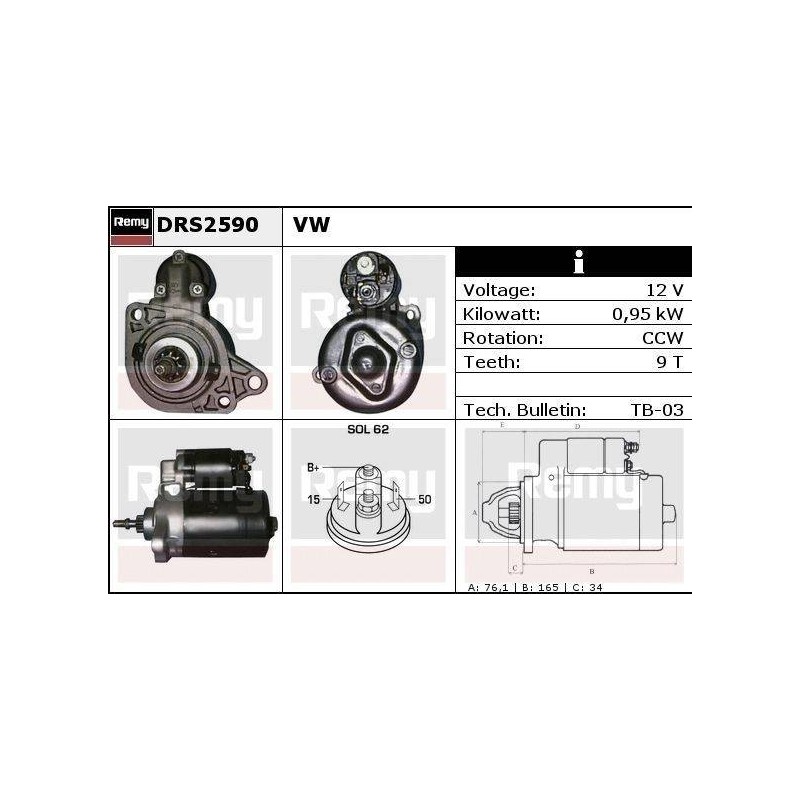 DEMARREUR - REMY REMANUFACTURED - A