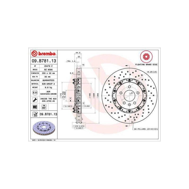 DISQUE PREMIUM FLOTTANT