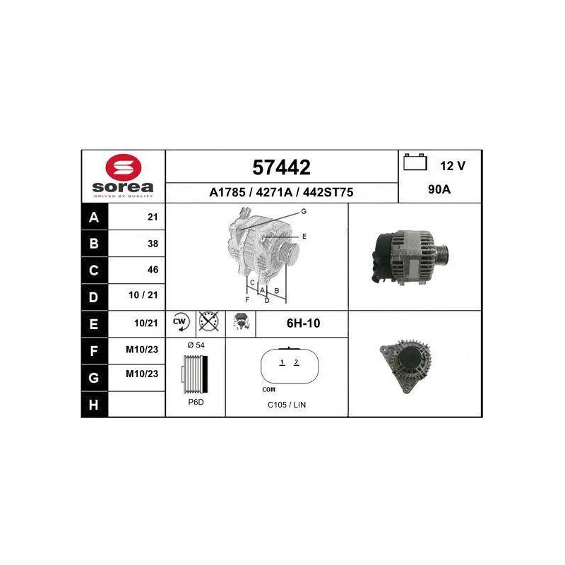 ALTERNATEUR VL / PSA 1.0 1.2 MOT(