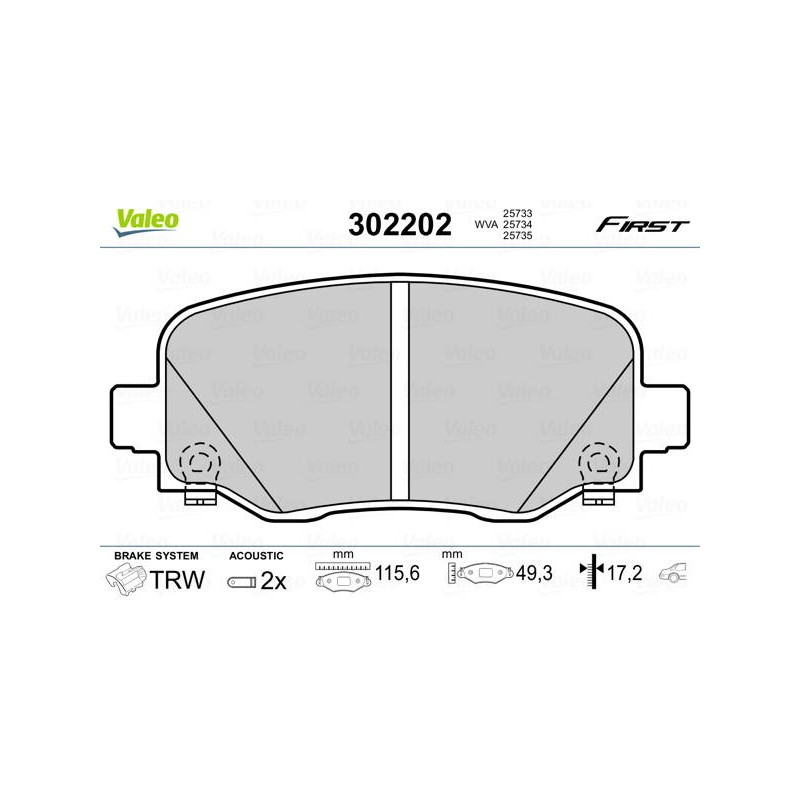 PLAQ FREIN FIRST FIAT 500 X 09.14