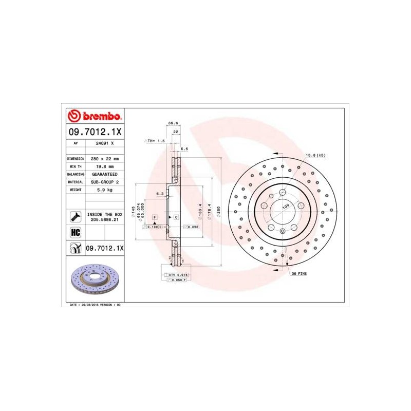 DISQUE DE FREIN XTRA