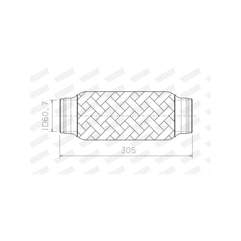 FLEXIBLE SANS TUBE D60 L300