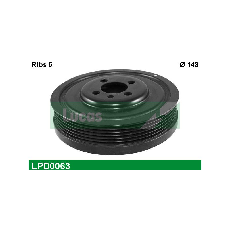 LUCAS DAMPER PULLEY WITHOUT SCREW + NOTI