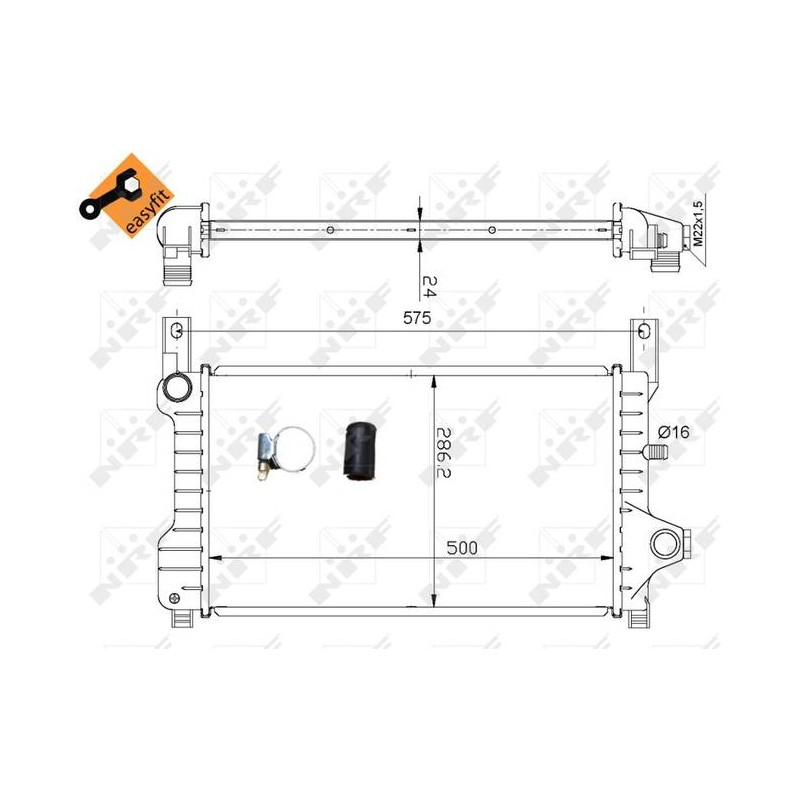 RAD FORD FIESTA 1.8 89- RADIATORS A