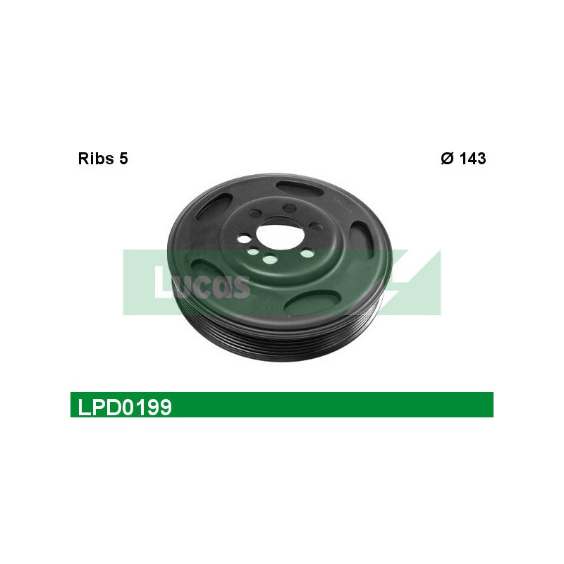 LUCAS DAMPER PULLEY WITHOUT SCREW + NOTI