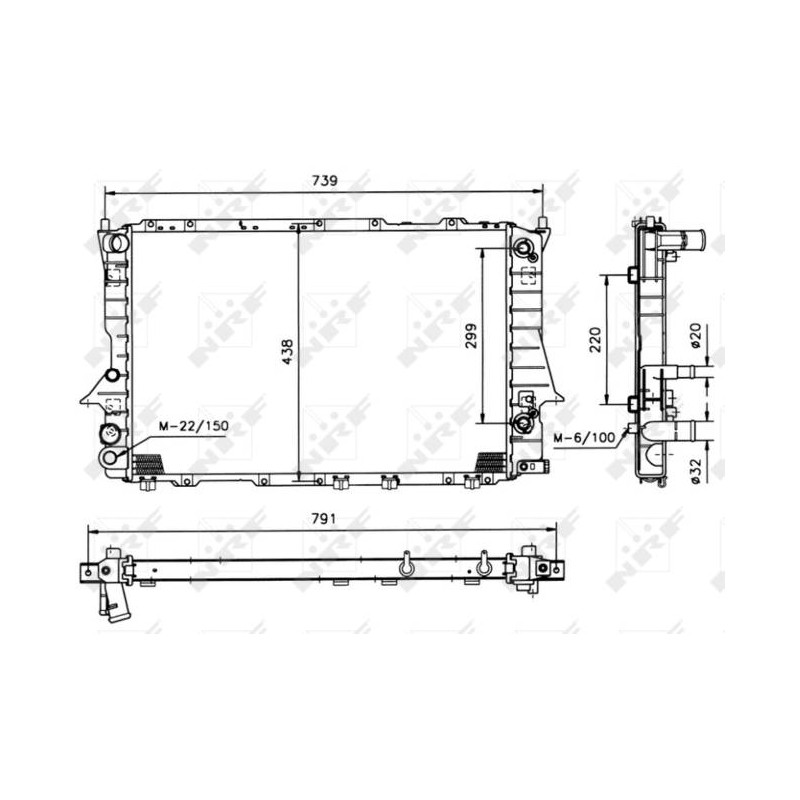 RAD AUDI A6 2.5D 94- RADIATORS ALU