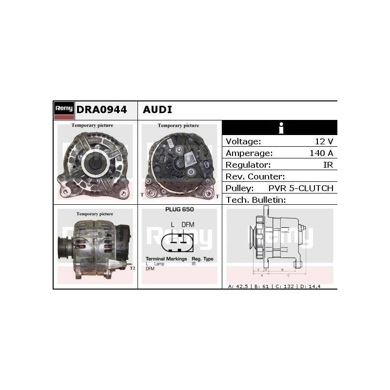 ALTERNATEUR - REMY REMANUFACTURED -