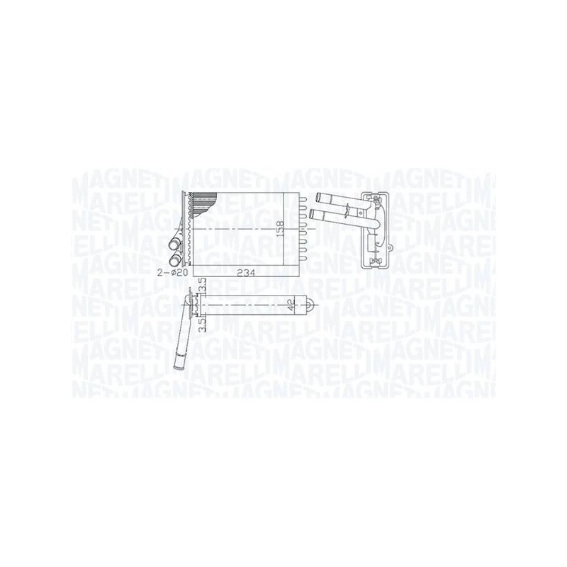 RADIATEUR CHAUFFAGE VW PASSAT B5.5