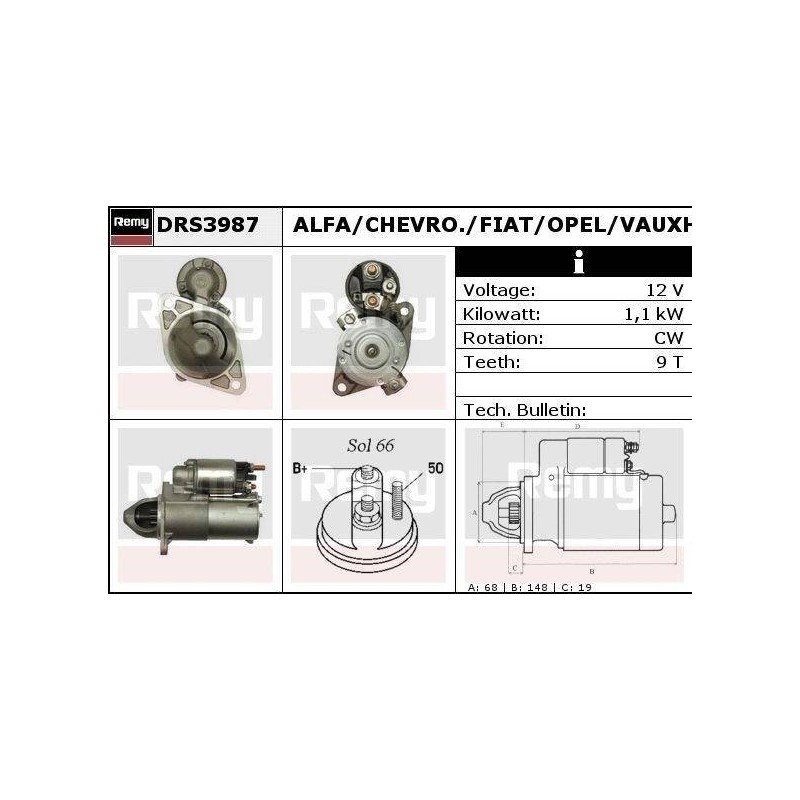 DEMARREUR - REMY REMANUFACTURED - A