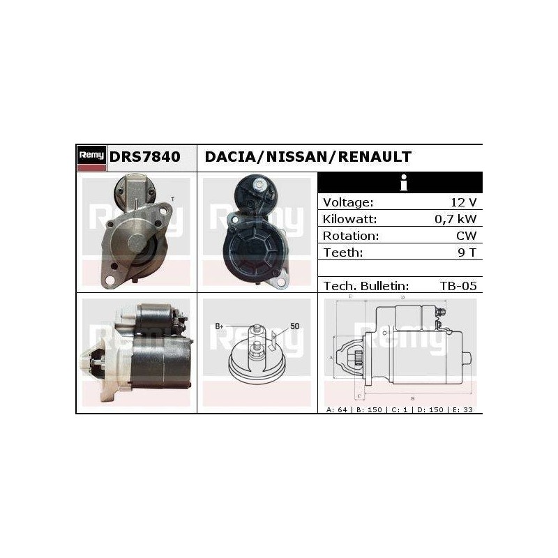 DEMARREUR - REMY REMANUFACTURED - D