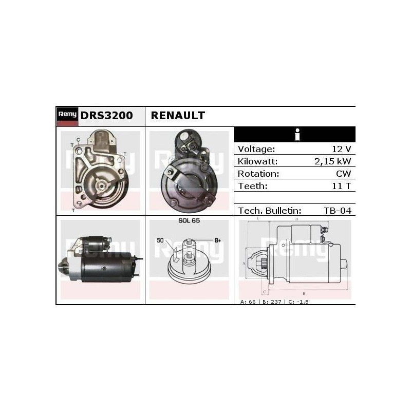 DEMARREUR - REMY REMANUFACTURED - D