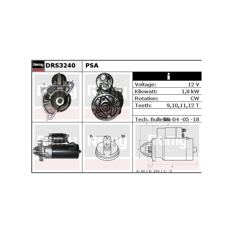 DEMARREUR - REMY REMANUFACTURED - C