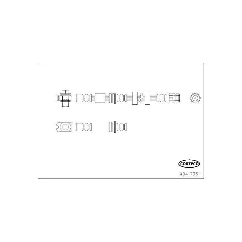 FLEXIBLE DE FREIN VAG 553/525X30