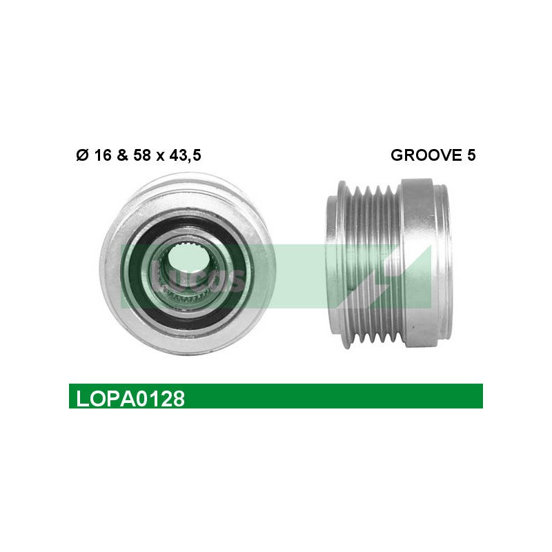 LUCAS OVERRUNNING ALT PULLEY