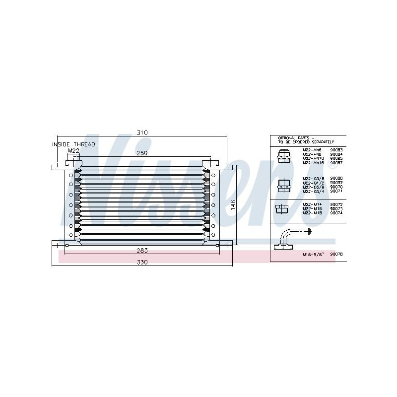 RAD.HUILE ALU-OLIEK LER 19 ROW-AL M