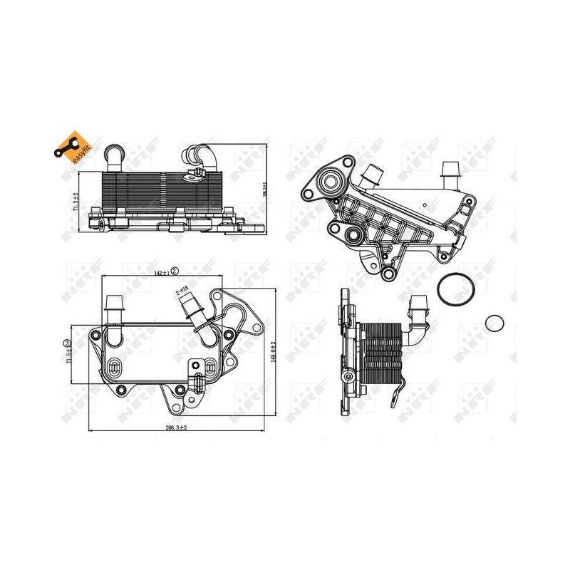 RH VW PASSAT 2.0D 05- OILCOOLERS- E