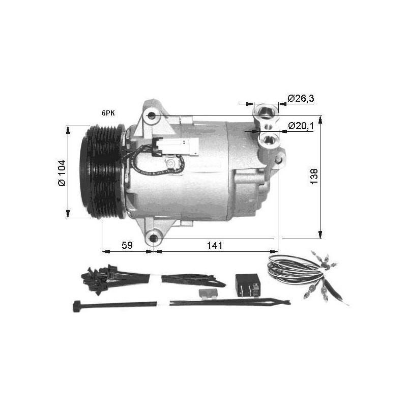 COMP OPEL ZAFIRA 1.9D 05- COMPRESSO